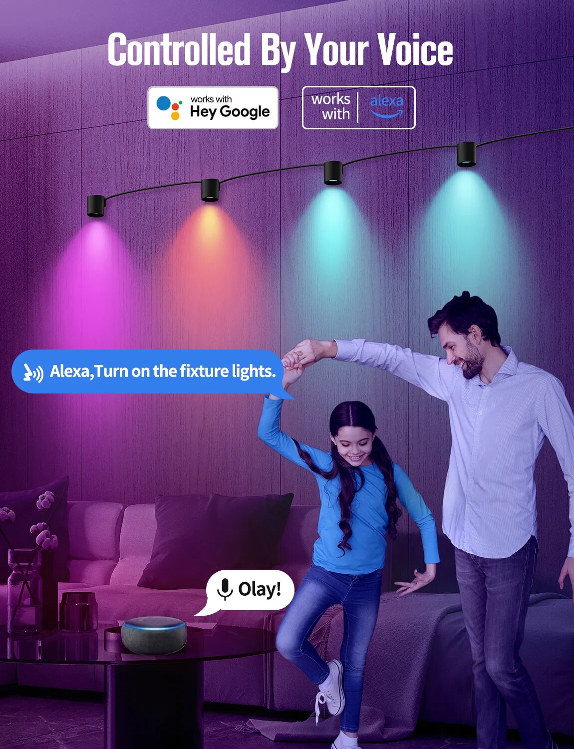 Tuya Wifi Modern Simple Smart Wall Lamp Decorated With Various Color Lines Living Room RGB Dimmable Smart Wall Lamp