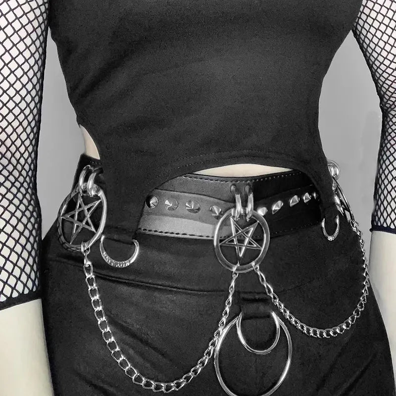 Short d'été noir avec ceinture Punk pour femmes, vêtements gothiques, PU, ​​mode, short Sexy, Streetwear, short esthétique, taille haute