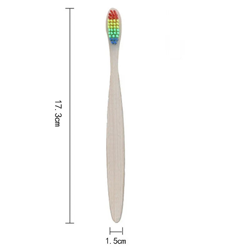 Juego de cepillos de dientes de bambú envueltos en piel de vaca, tableta de cepillo de dientes de bambú Natural y respetuosa con el medio ambiente, 10 Uds., venta al por mayor