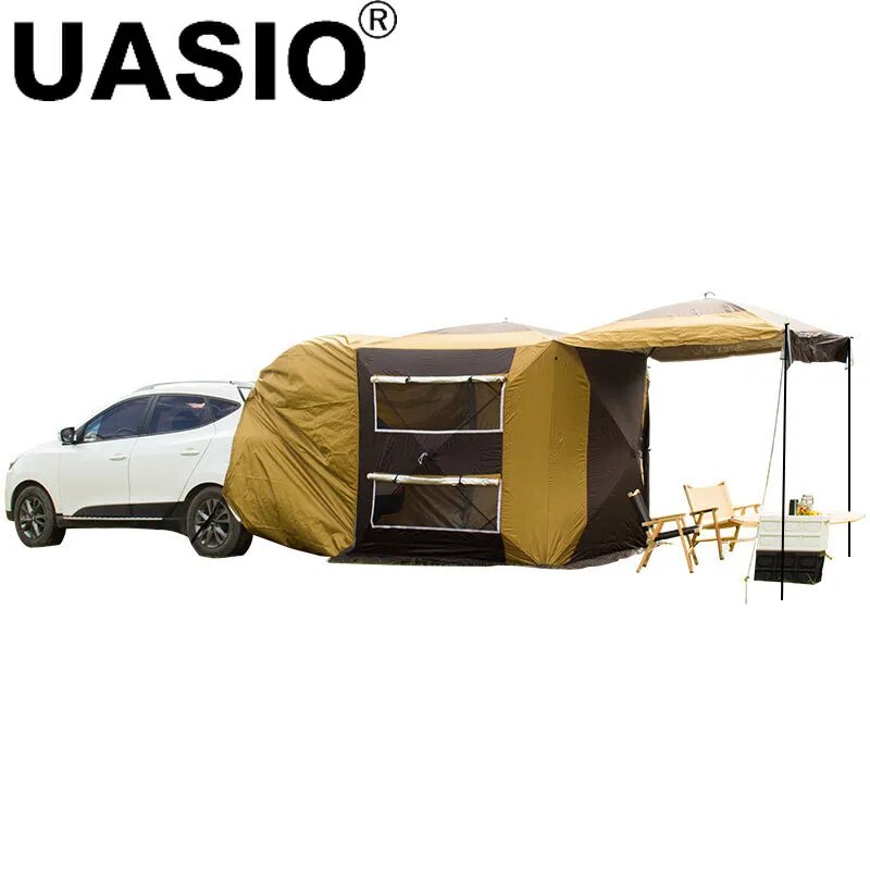 1.8×1.8M SUV Tent Trunk Sunshade Rainproof SUV Outdoor Self-driving Tour Barbecue Camping Car Tail Extension Tent Dropshipping