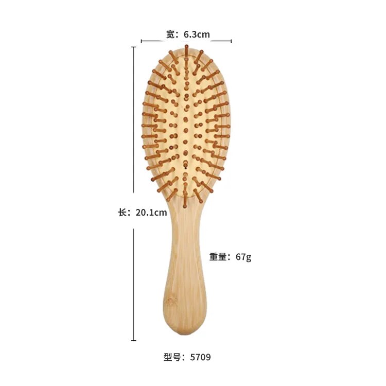 Peigne de Massage à coussin d'air en bois, 1 pièce, coussin à palette, brosse de Massage pour perte de cheveux, peigne pour cuir chevelu, soins capillaires, peigne en bambou sain