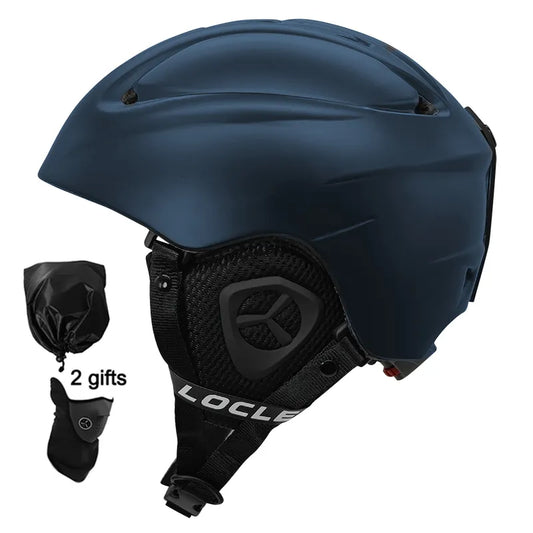 LOCLE-casco de esquí para hombre y mujer, moldeado integralmente, casco de esquí para niños, monopatín, esquí, Snowboard, motocicleta, casco de moto de nieve