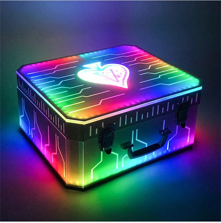 Custom Led Acrylic Nightclub Champagne Bottle Presenter Display Box 5 Bottles Vip Bottle Presenter Service Tray Carrier Case