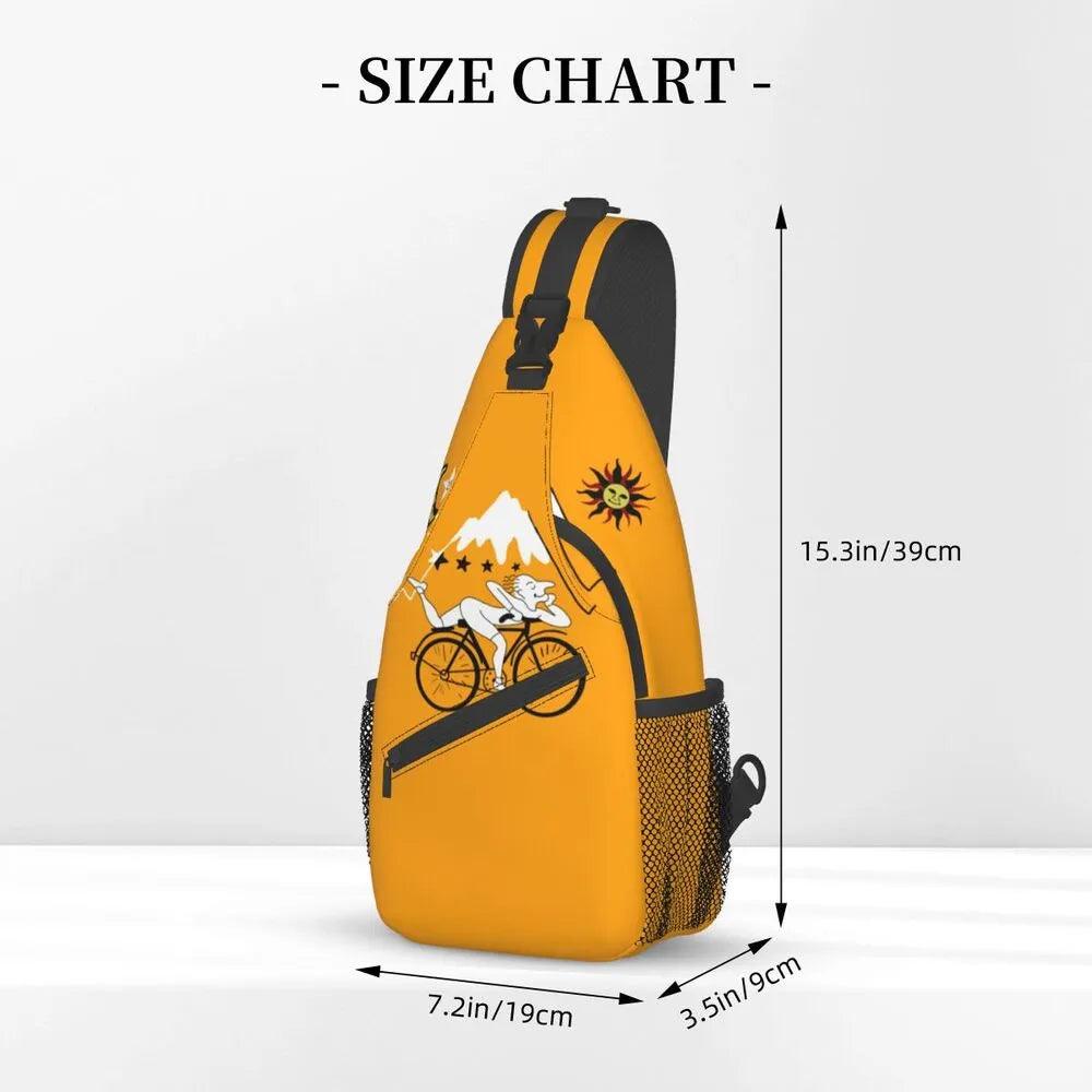 Albert Hoffman LSD Bicycle Day Sling Bags for Men Fashion Acid Blotter Party Shoulder Crossbody Chest Backpack Traveling Daypack