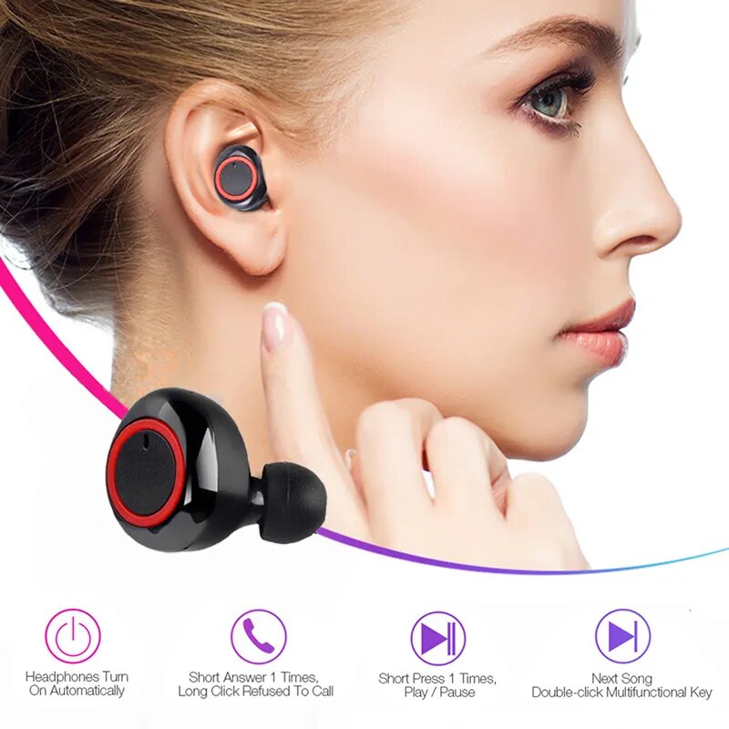 Auriculares Bluetooth TWS Y50 auriculares inalámbricos Bluetooth 5,0 auriculares inalámbricos auriculares impermeables auriculares deportivos estéreo