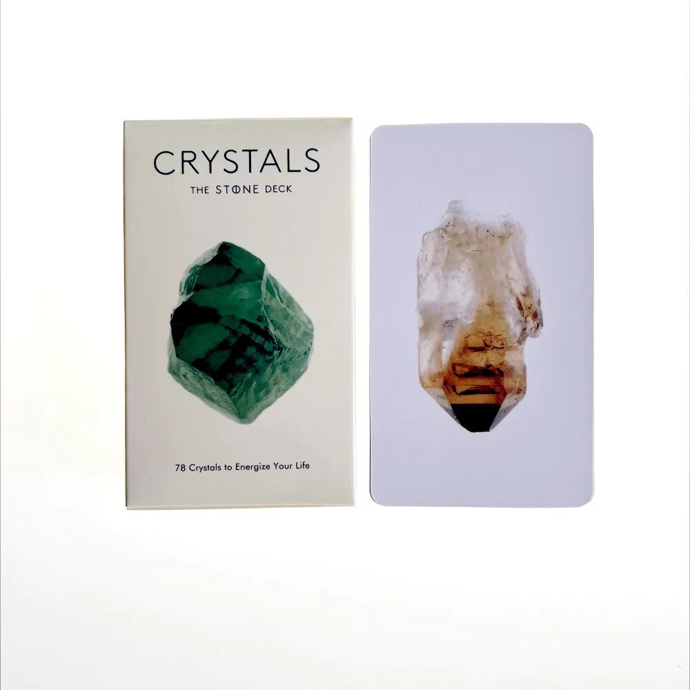 Crystals Tarot Cards Desk Card Oracle Divination Game Deck Party Astrology Cards Oracle Cards Game for Women Girl Oracle Cards