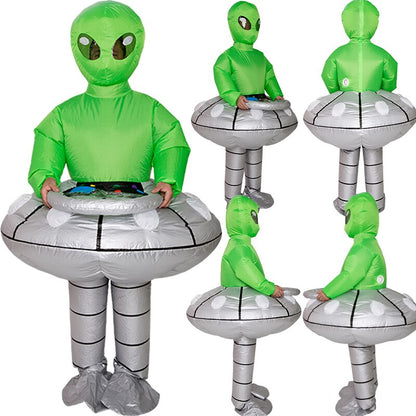 Costume gonflable d'extraterrestre pour Halloween, déguisement de jeu de rôle de noël, robe de soirée fantaisie pour hommes adultes, femmes et enfants, les trucs d'extraterrestre