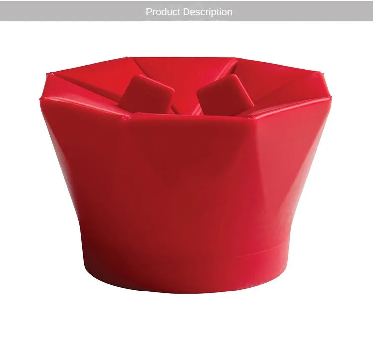 1 pièces pliable rouge Silicone Silicone pop-corn haute qualité cuisine outils faciles bricolage pop-corn seau bol fabricant pop-corn micro-ondes 2023