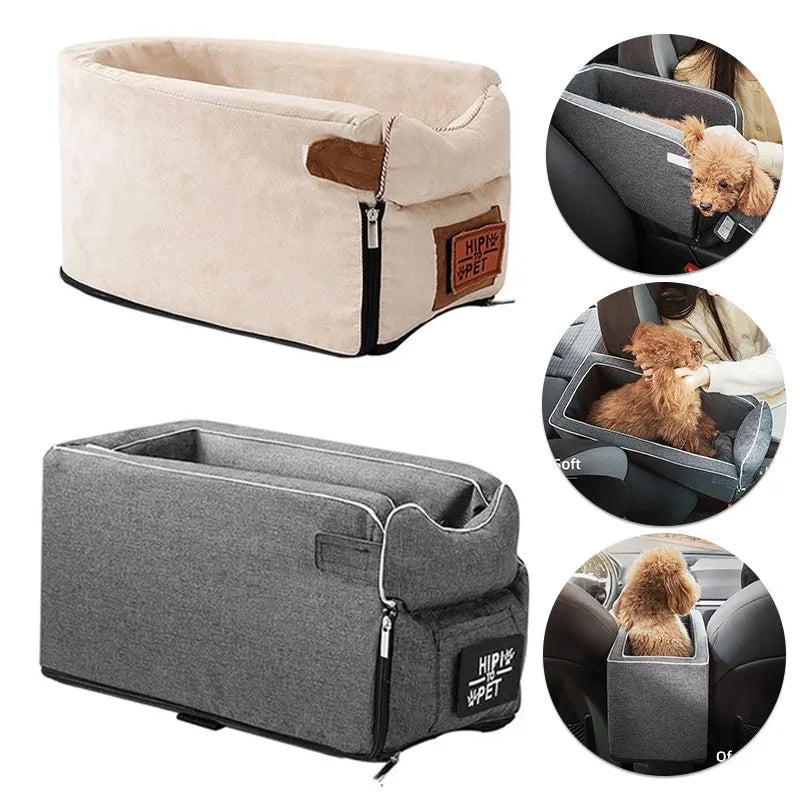 Dog Car Seat Bed Car Central Dog Car Seat Bed Portable Dog Carrier for Small Dogs Cats Safety Travel Bag Dog