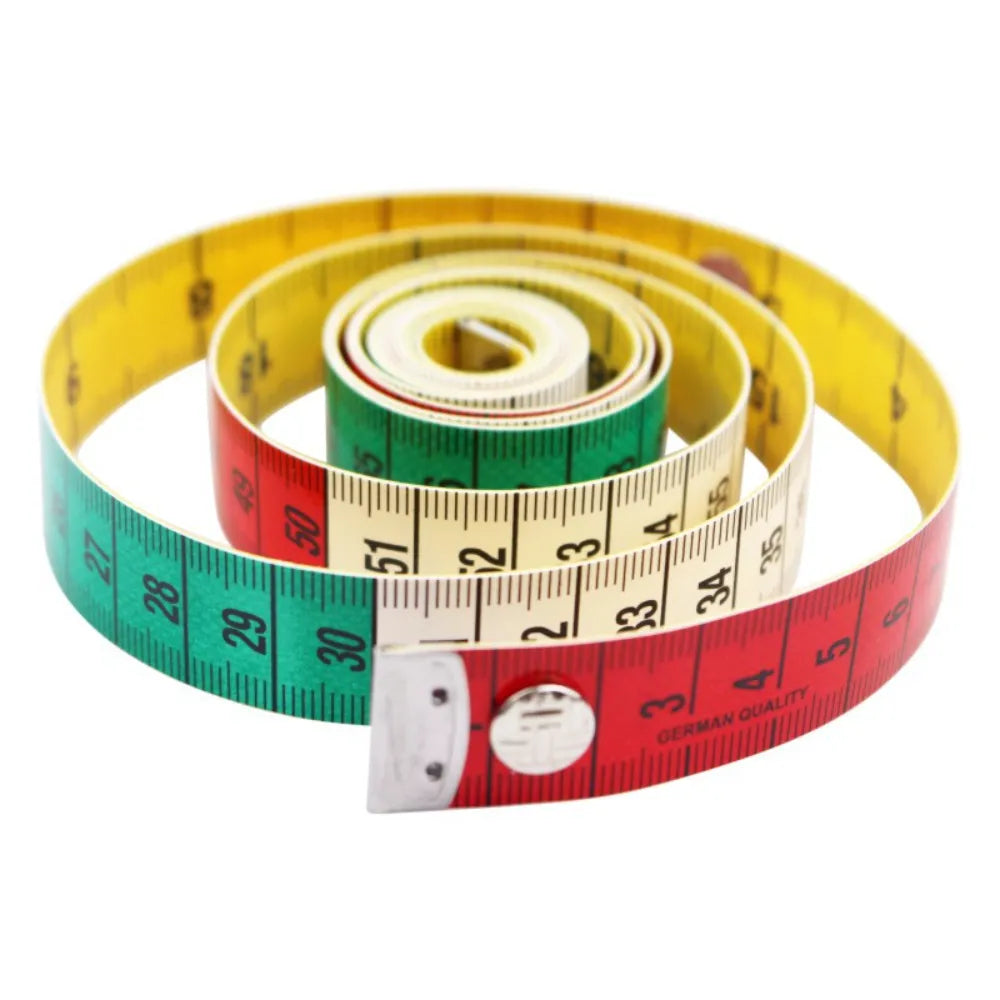 150cm/60" Body Measuring Ruler Sewing Tailor Tape Measure Centimeter Meter Sewing Measuring Tape Soft Random Color