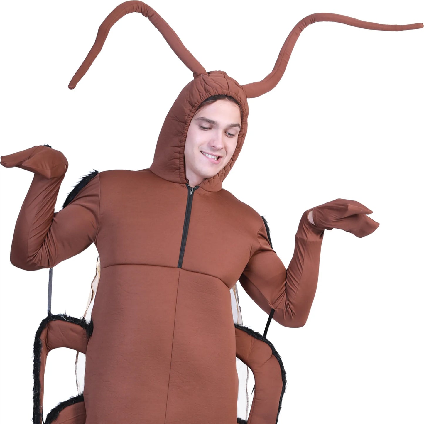 Women Men Cockroach Costume Cosplay Funny Jumpsuit Unisex Animal Halloween Party Carnival Up Purim Costume Props