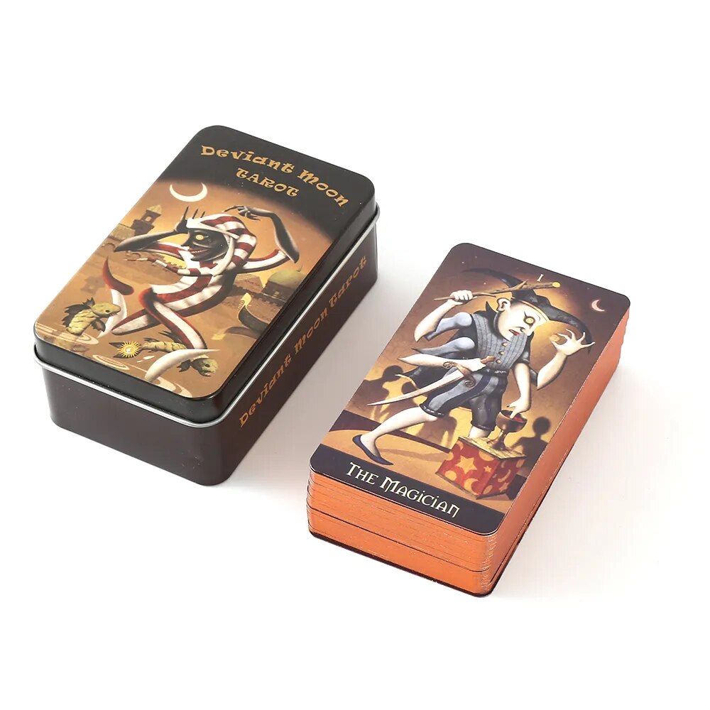 Tarot de 24 estilos en caja de lata con borde dorado para principiantes, cartas de juego de adivinación, oráculo, 78 cartas, regalos exquisitos para amigos