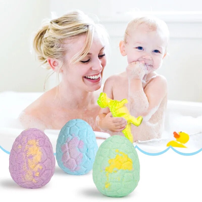 Dinosaur Egg Bath Salt Doll Essential Oil Aromatherapy Bath Salt Children's Toy Bath Ball Bath Salt Bomb Packaging Color Random