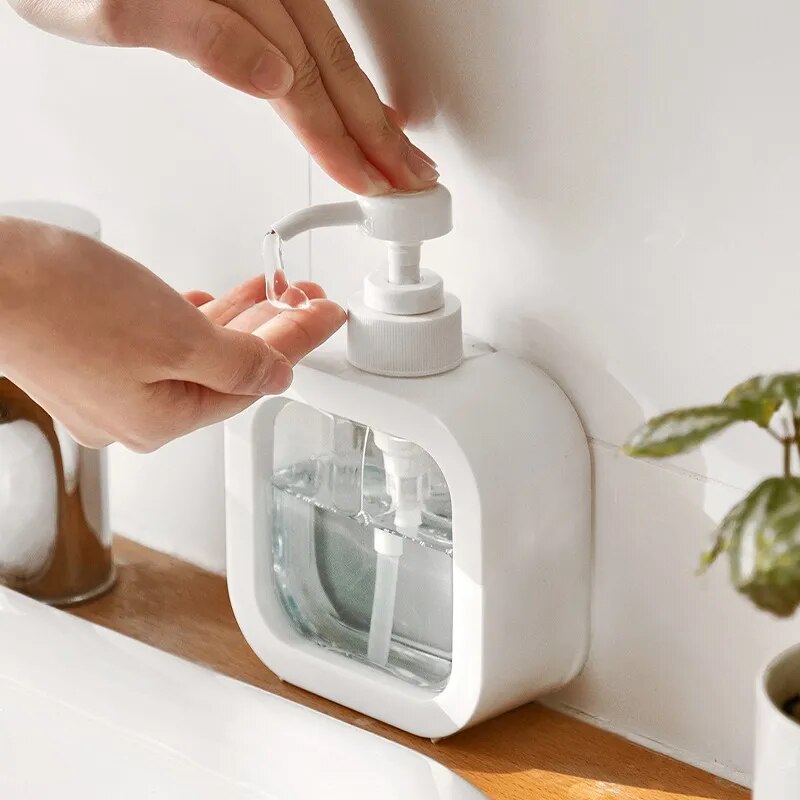 300/500ml Bathroom Soap Dispensers Refillable Lotion Shampoo Shower Gel Holder Portable Travel Dispenser Empty Bath Pump Bottle