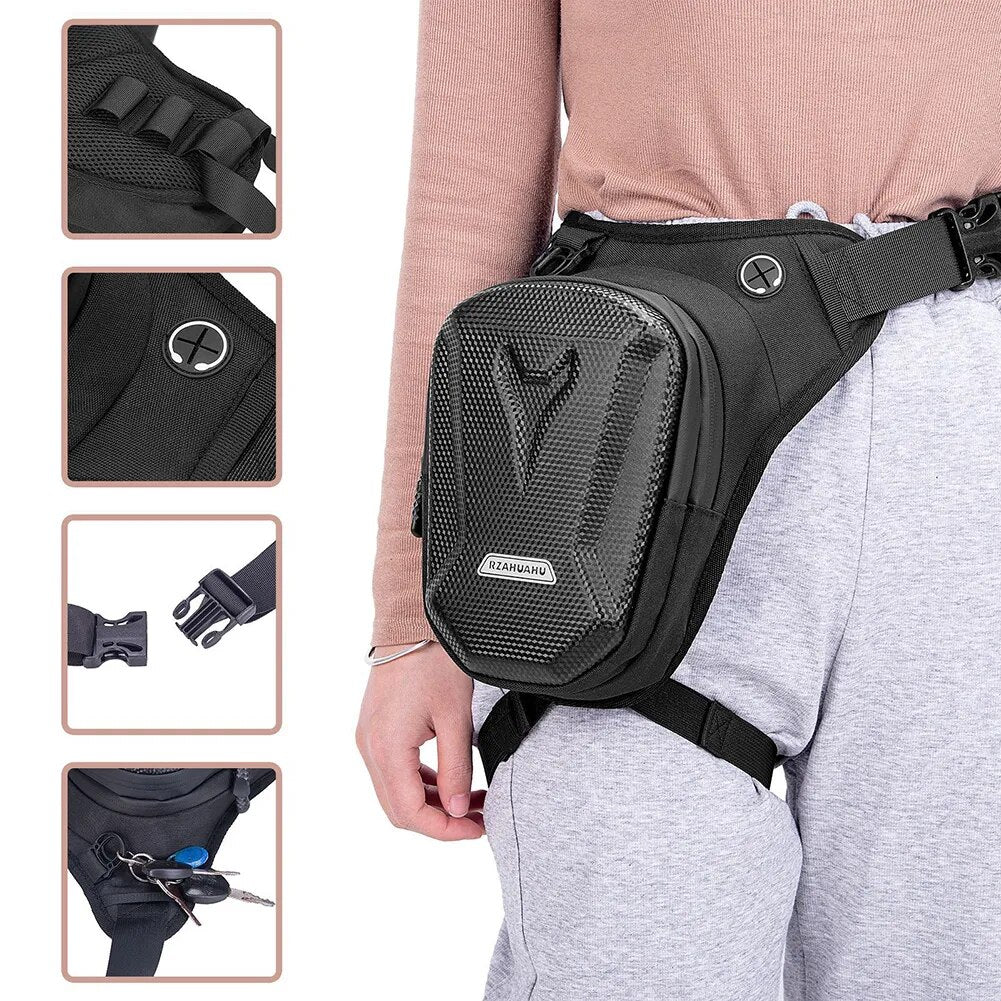 Sac de jambe de taille basse pour moto, Portable, étanche, EVA, sac latéral, ceinture, hanche, bagages, sacs de conduite, porte-monnaie pour téléphone Portable