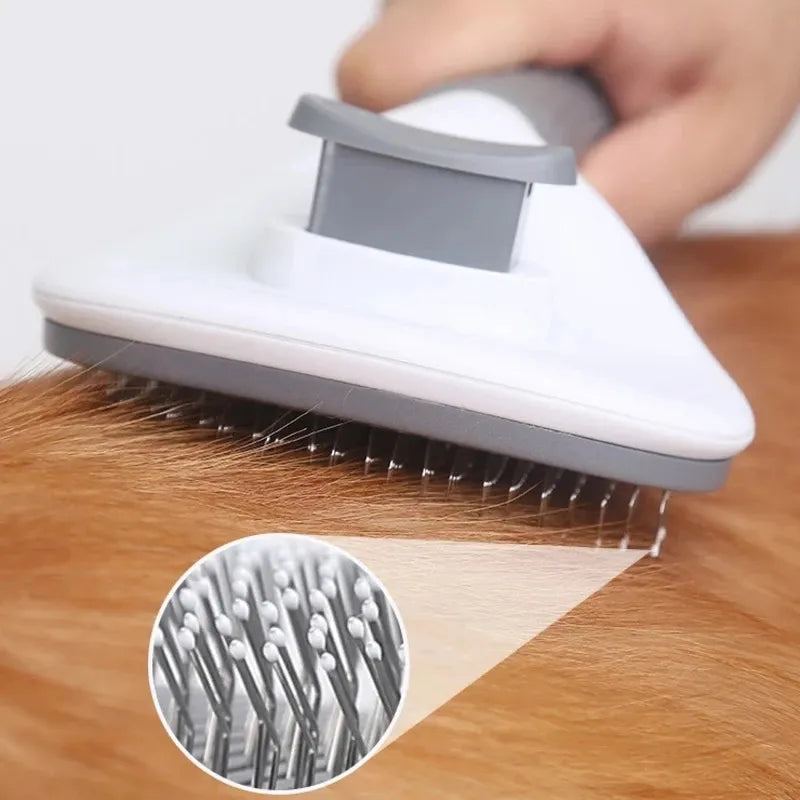 Brosse pour chien et chat, peigne autonettoyant pour enlever les poils d'animaux, outils de toilettage pour chiens et chats, peigne démêlant pour chiens