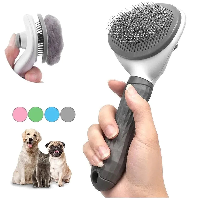 Brosse pour chien et chat, peigne autonettoyant pour enlever les poils d'animaux, outils de toilettage pour chiens et chats, peigne démêlant pour chiens