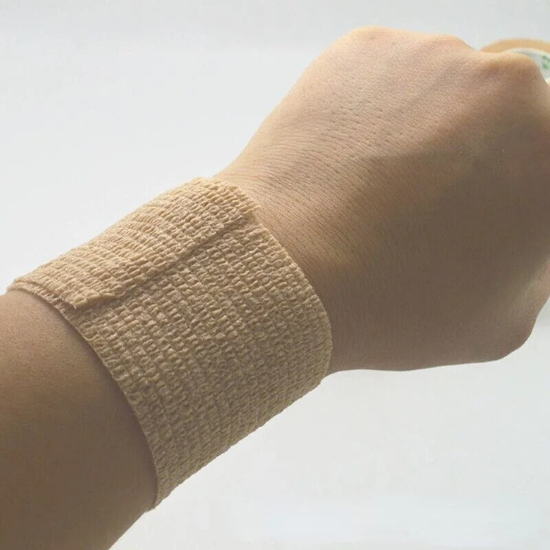 1Roll Self Adhesive First Aid Skin Tape Elastic Patch for Sports First Aid Wound Plasters Tape