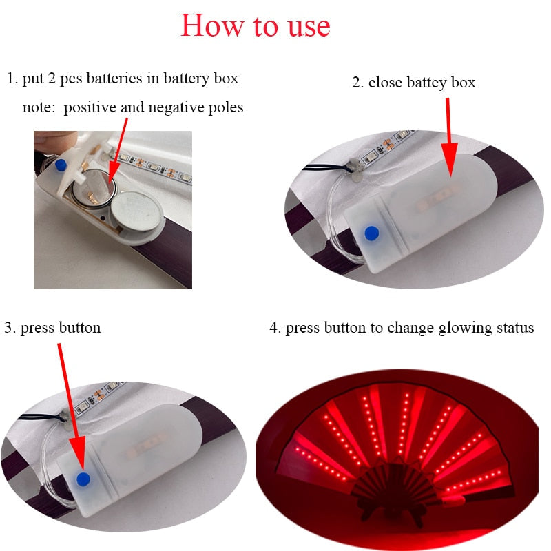 Fournitures d'éclairage de fête de carnaval, ventilateur rave à lumière néon LED de 10 pouces, ventilateur lumineux pliant qui brille dans la fête