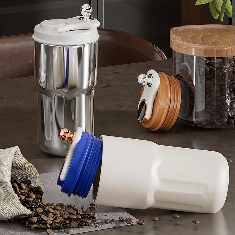 Bouteille Thermos intelligente de 420ml, avec affichage de la température LED, tasse à café, gobelet en acier inoxydable 316, pour le Camping, cadeau de noël