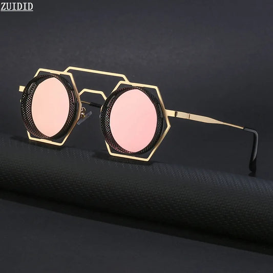 Lunettes De soleil Punk pour hommes, rétro Steampunk, rondes, à la mode, Vintage, Vasos Decorativos Gafas De Sol Lentes Gg