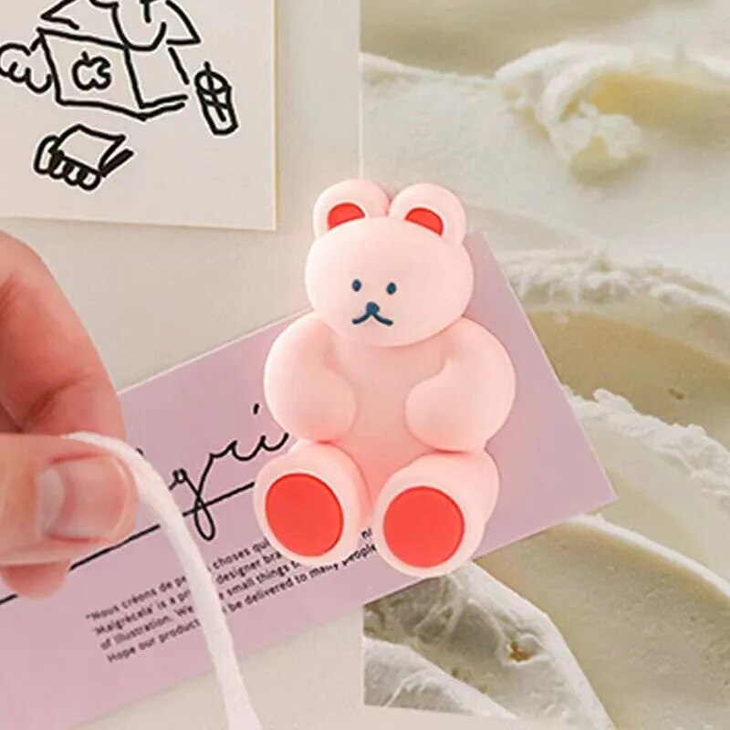 Cute Three Dimensional Bear Silicone Suction Cup Toothbrush Holder Bathroom Perforation Free Wall Toothbrush Holder Hanging