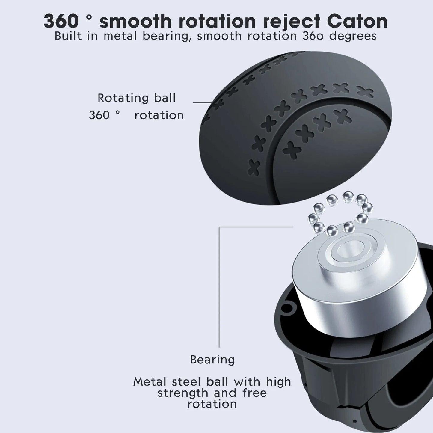 Rehausseur de volant de voiture, Rotation à 360 degrés, bouton de volant, boule, économie de main d'œuvre, rehausseur de direction à une main