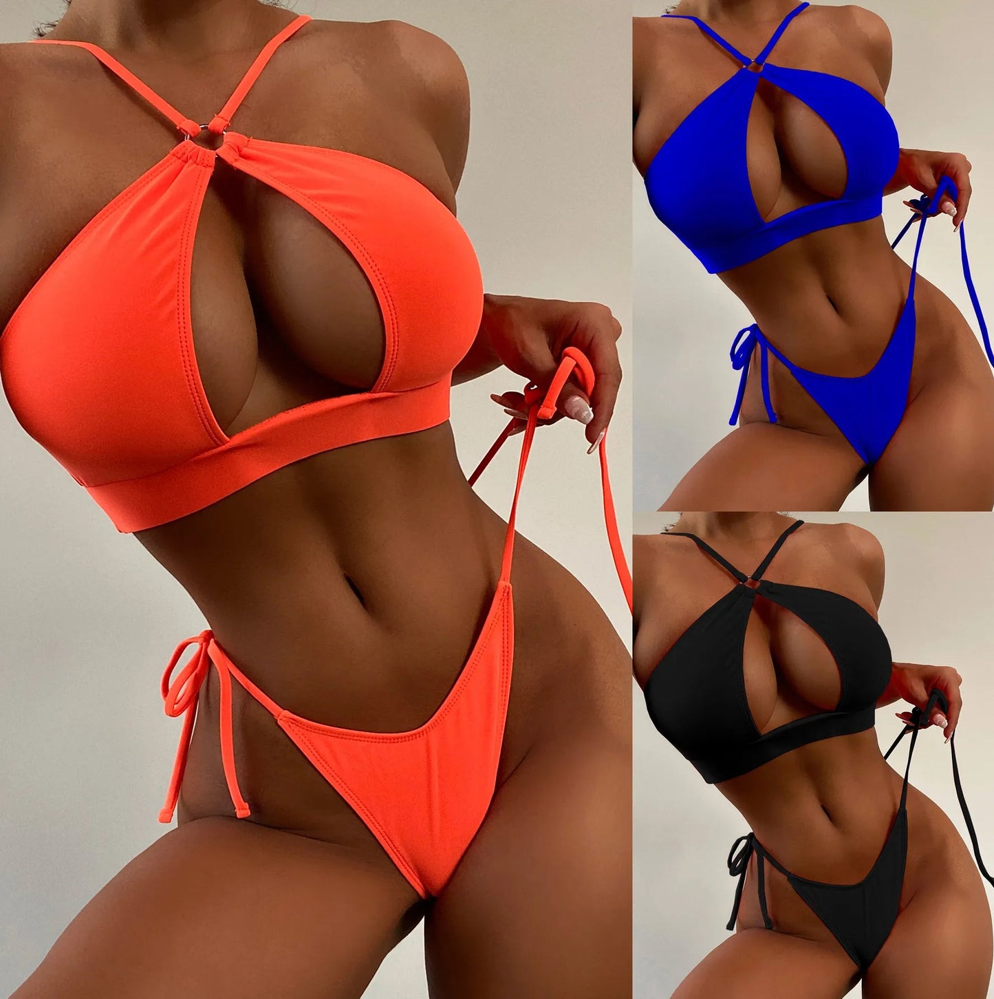 Maillots de bain femmes Push Up Monokini brésilien maillots de bain rembourré évider Micro Bikini taille basse extrême Sexy fil