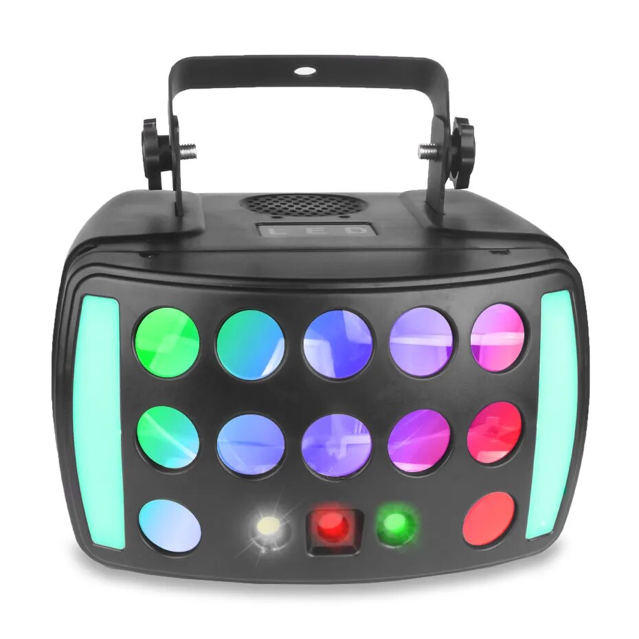 ALIEN DJ Disco Derby Beam 4IN1 Stage Light Red Green Laser Patterns Strobe Dynamic Marquee Effect Party Wedding Club Dance Lamp