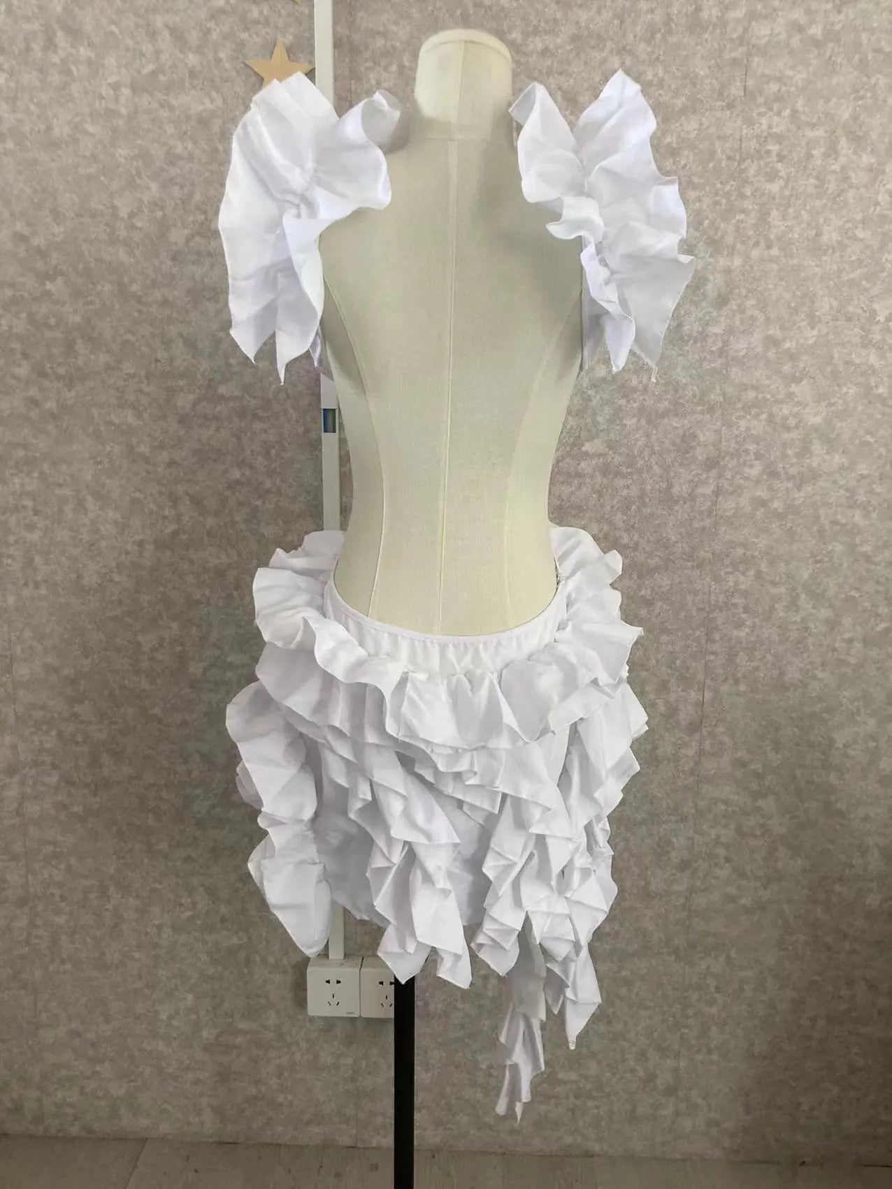 Vestido de fiesta asimétrico alto y bajo con niveles de hongo de árbol comestible para mujer, vestidos sexis de noche para fiesta y Club 2023