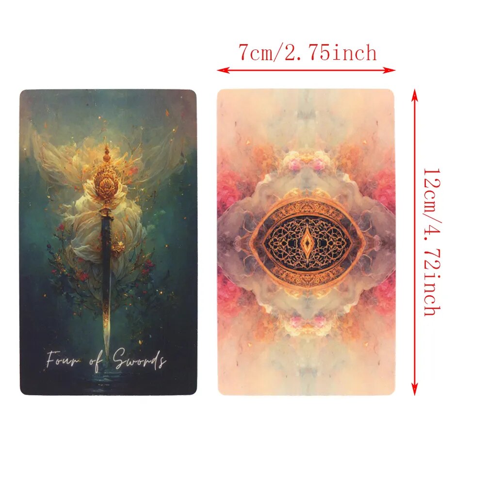 12x7cm Beautiful English Deck Tarot High Quality Runes Divination Cards Prophet with Paper Guide Book Taro