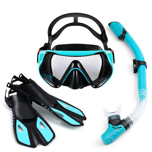 Swimming Flippers Diving Fins Snorkeling Goggles Dive Snorkel Equipment Scuba Diving Swimming Fins Set Adult Flippers Underwater