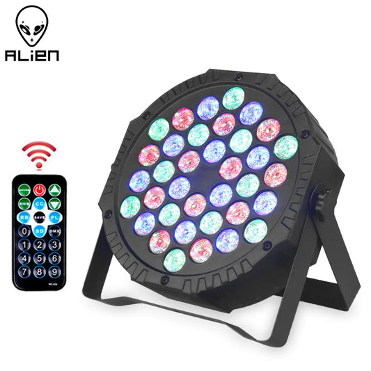 ALIEN 36 LED RGB DMX512 scène plate Par effet de lumière DJ Disco fête mariage vacances Bar Club décoration spectacle son activé lampe