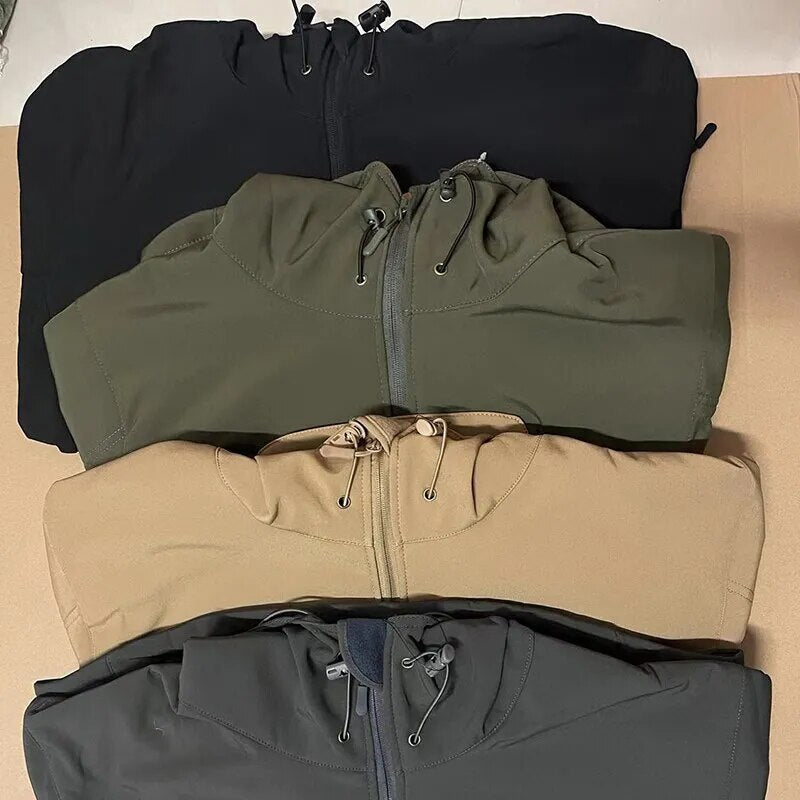 Chaqueta de lana para hombre, traje táctico militar impermeable para pesca al aire libre, senderismo, Camping, chándales, abrigo térmico, invierno y otoño