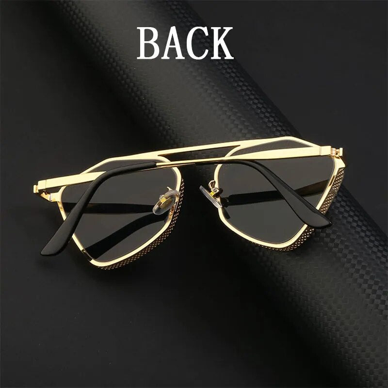 Lunettes De soleil Steampunk pour hommes, Punk rétro, mode, nuances De luxe, Vintage, Gafas De Sol Zonnebril Occhiali Da Sole, 2022