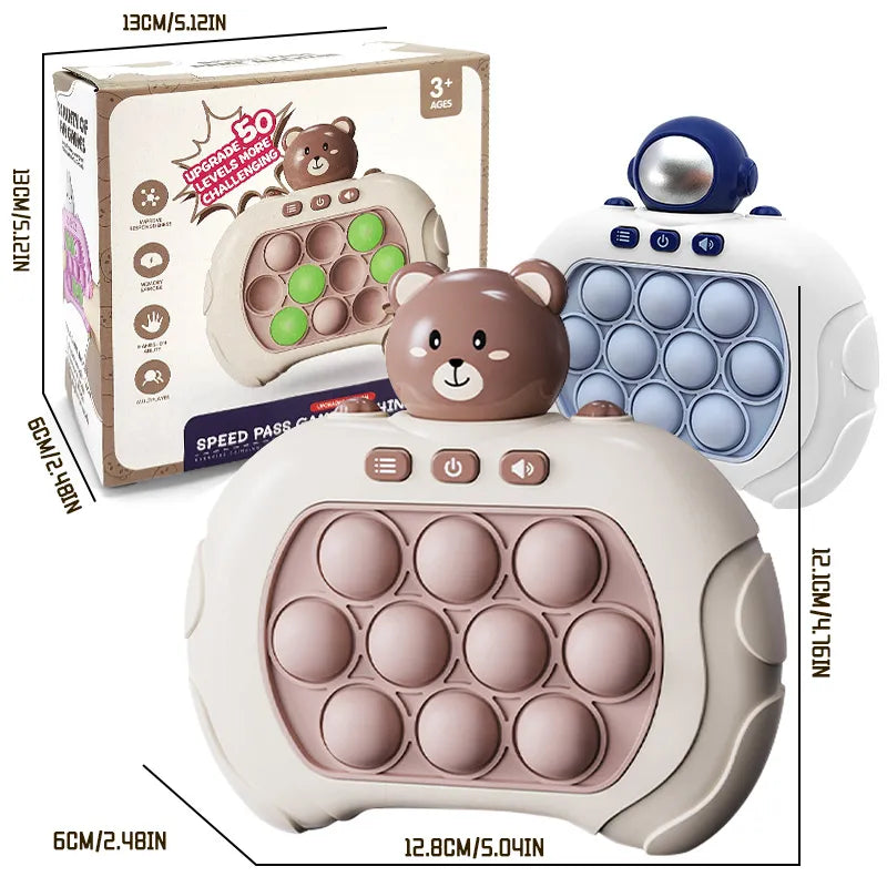 Machine de jeu de bulles Pop rapide pour enfants, dessin animé amusant, jouets à presser whac-a-taupe, Anti-Stress, bulle sensorielle, jouet Fidget, cadeaux