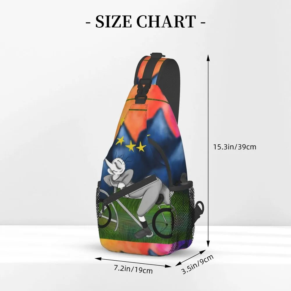 Albert Hoffman LSD Bicycle Day Sling Bags for Men Fashion Acid Blotter Party Shoulder Crossbody Chest Backpack Traveling Daypack