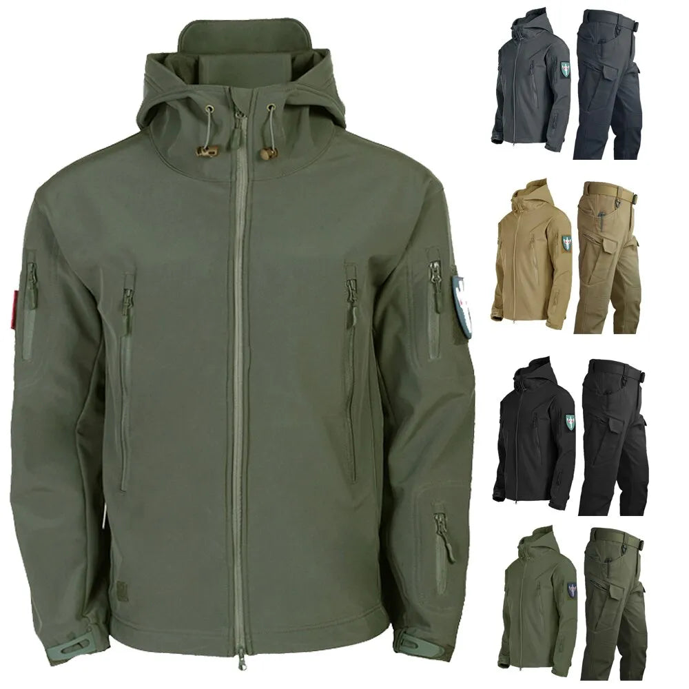 Veste polaire tactique militaire imperméable pour homme, combinaison imperméable, pour pêche en plein air, randonnée, Camping, survêtement, manteau thermique, hiver et automne