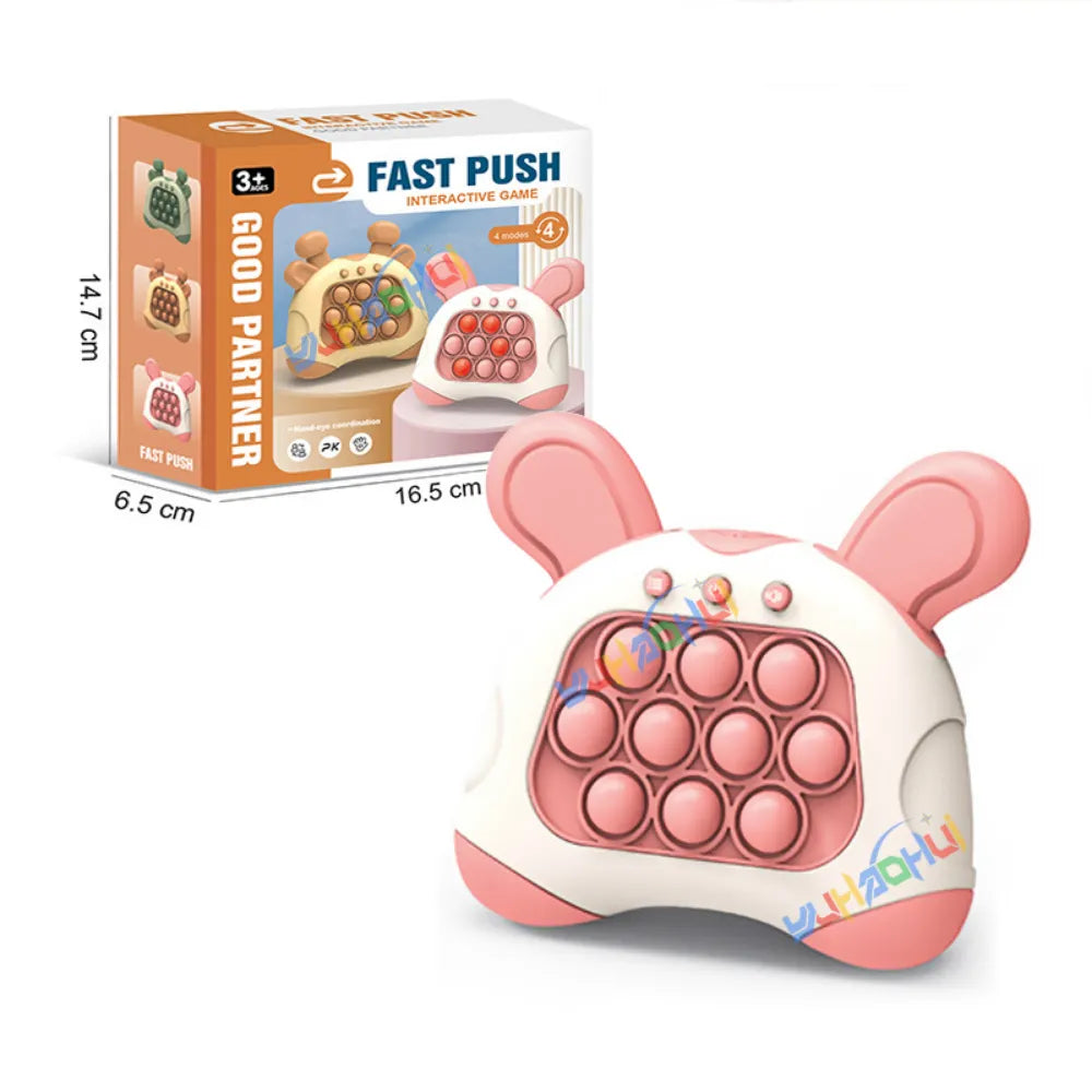 Console de jeu à poussée rapide améliorée, jouets pour enfants, bulle et Pop Light, Fidget Anti-Stress, jouet sensoriel pour adultes