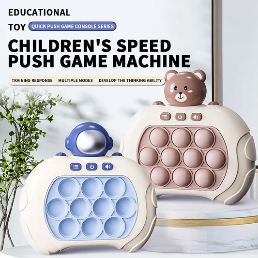 Machine de jeu de bulles Pop rapide pour enfants, dessin animé amusant, jouets à presser whac-a-taupe, Anti-Stress, bulle sensorielle, jouet Fidget, cadeaux