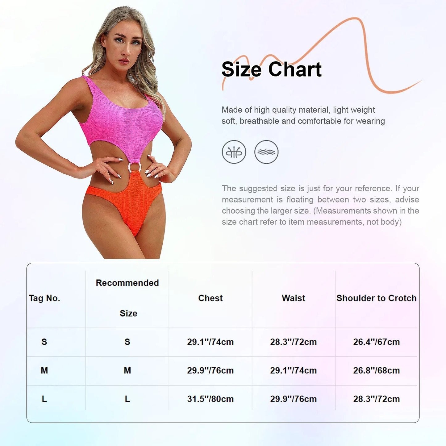 Women's Swimsuit Fashion Cutout Seaside Bodysuit One-Piece U Neck Swimsuit Swimming Bathing Suit Pool Party Swimwear Beachwear