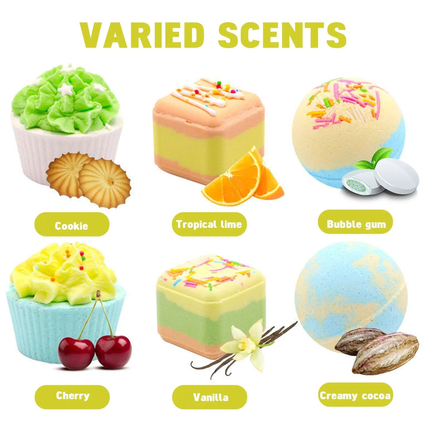 6 pièces bombes de bain coffret cadeau Spa bain Fizzies boules colorées Kit bio sel de mer bain moussant humidité de la peau exquis coffret cadeau