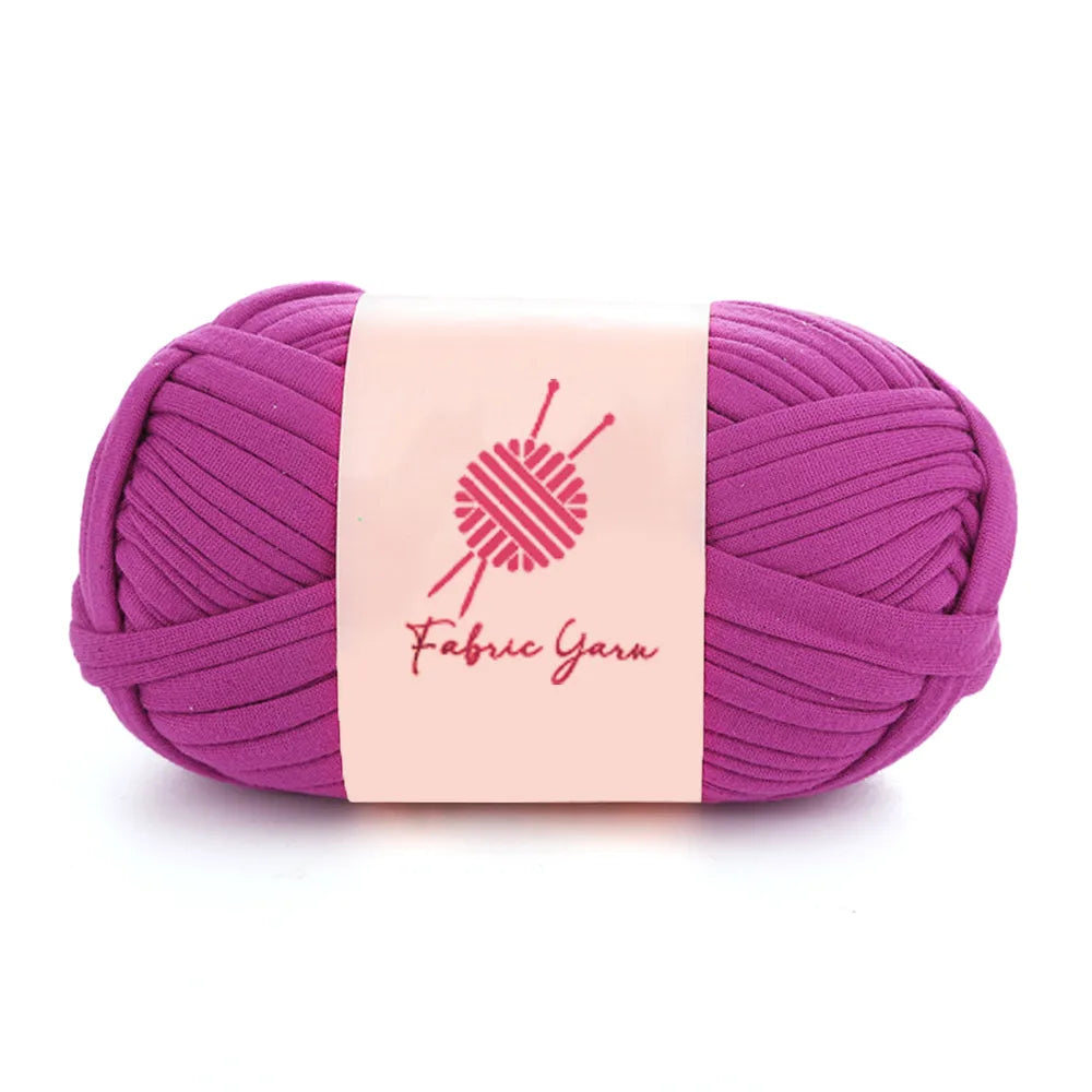 Fil de tissu crocheté 100g, 1 pièce, fil de bande pour bricolage, sacs à tricoter tissés à la main, tampons, artisanat de tapis, matériel tricoté à la main coloré