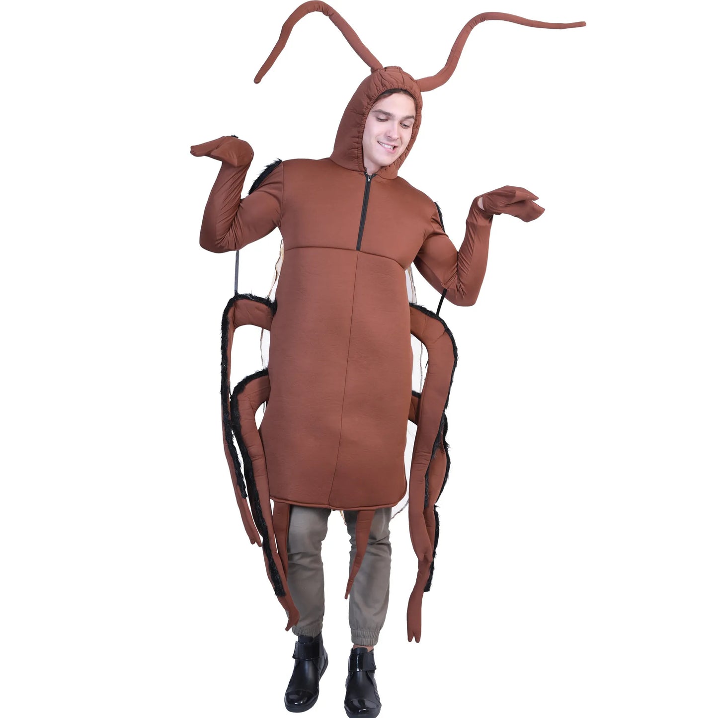 Women Men Cockroach Costume Cosplay Funny Jumpsuit Unisex Animal Halloween Party Carnival Up Purim Costume Props