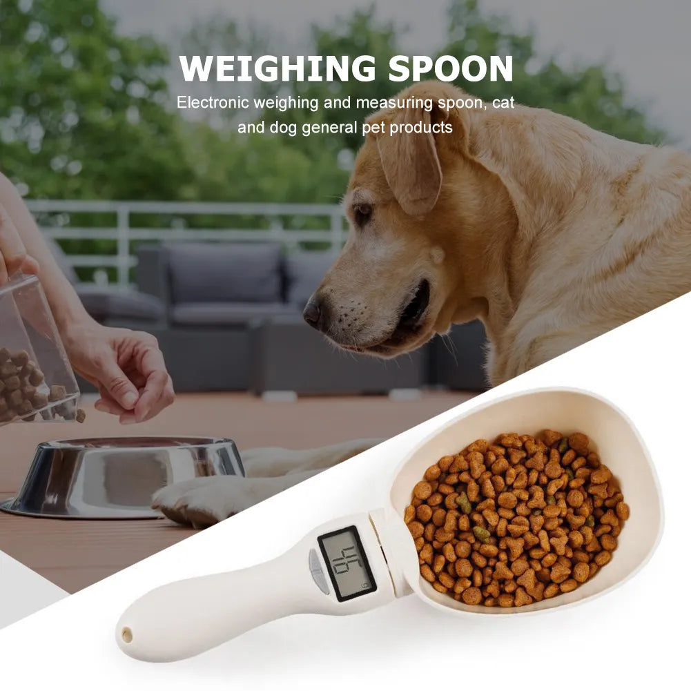 Herramienta de medición electrónica, cuenco de alimentación para perros y gatos, cuchara medidora, báscula de comida para mascotas, pantalla Digital, cuchara de pesaje, volumen de peso