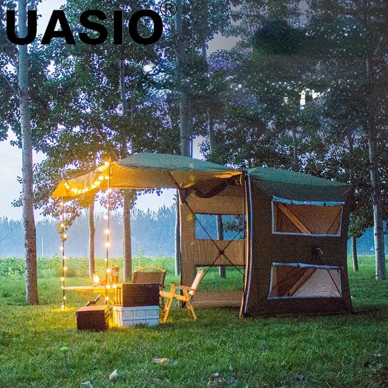 Tienda SUV de 1,8 × 1,8 M, parasol para maletero, a prueba de lluvia, para exteriores, autoconducción, barbacoa, Camping, coche, tienda de extensión trasera, envío directo