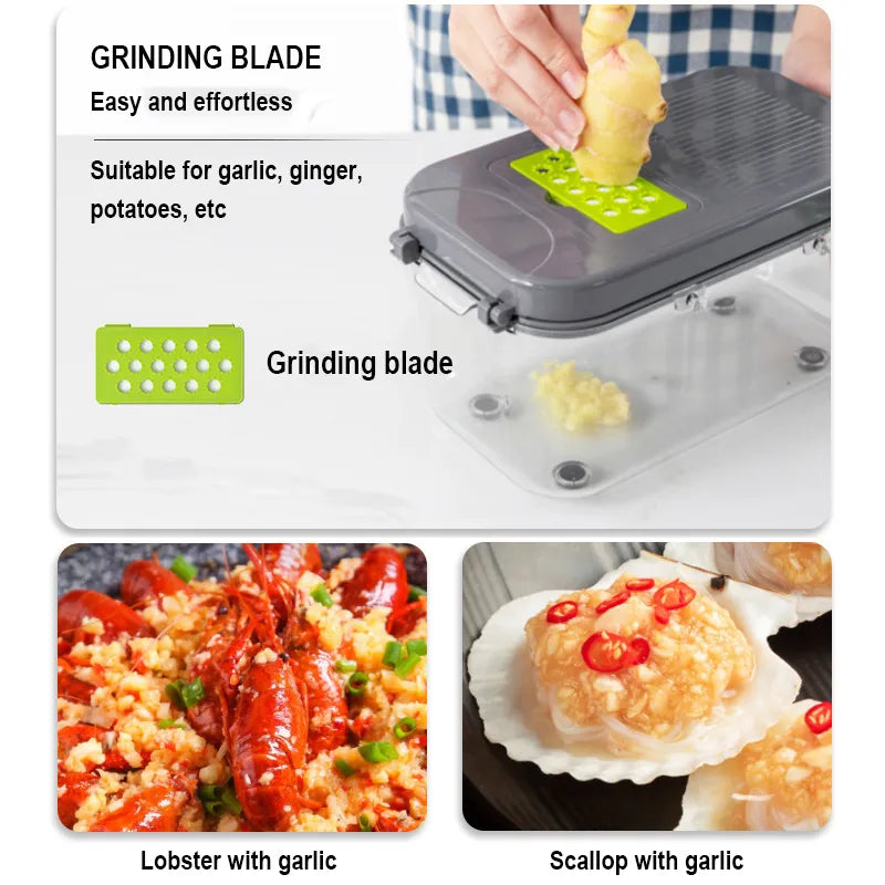 11/15/22 In 1 Multifunctional Vegetable Chopper Dicer Slicer Vegetable Cutter Onion Garlic Carrot Potato Home Kitchen Gadgets