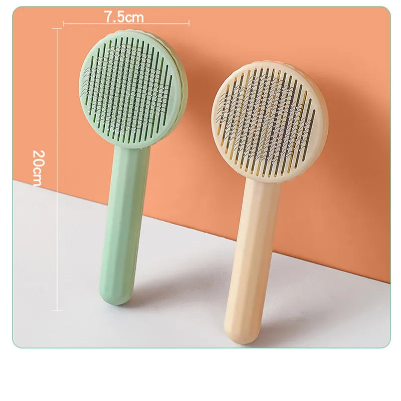 Pet Hair Removal Comb Cat Brush Self Cleaning Slicker Brush for Cats Dogs Hair Remover Scraper Pet Grooming Tool Cat