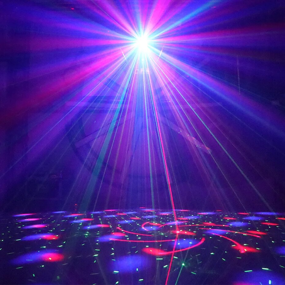 ALIEN RGB LED DJ Disco Magic Ball Party Light Laser Patterns Projector Holiday Wedding Bar Club Dance Xmas Stage Lighting Effect