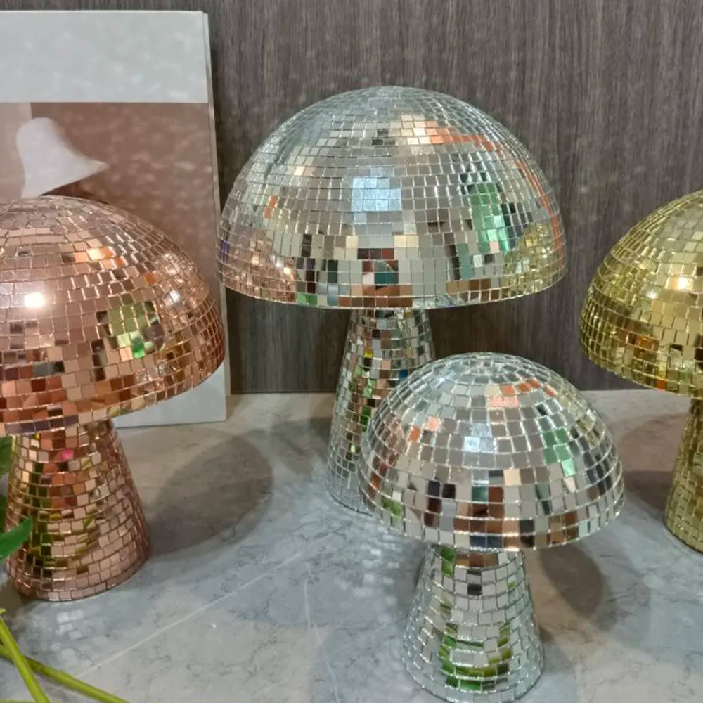 Disco Mushrooms Bedroom Decoration Disco Ball Mushroom Wedding Decoration Party Decor Home Decor Mushroom Decor Disco Ball